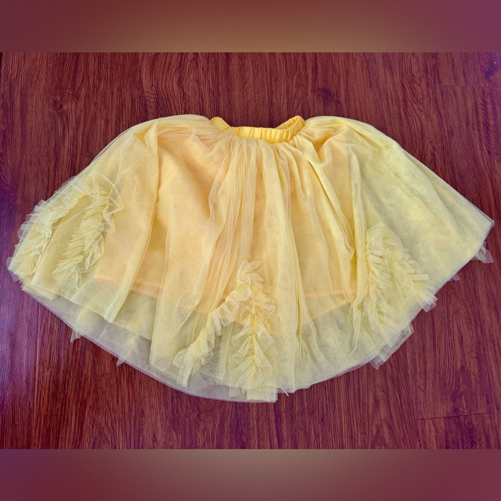 Lola + The Boys Yellow Maxi Tulle Skirt long Toddler 4/5